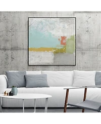 Giant Art 30" x 30" Coastal Quadrant Ii Art Block Framed Canvas