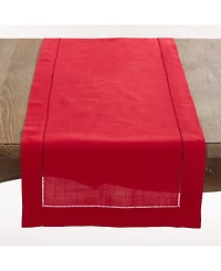 Saro Lifestyle Classic Hemstitch Border Table Runner