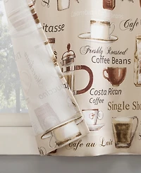 Bristol Coffee Shop Semi-Sheer Rod Pocket Kitchen Curtain Valance and Tiers Set