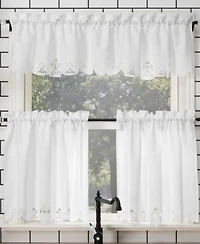 Mariela Battenburg Lace Trim Tier Valance Collection