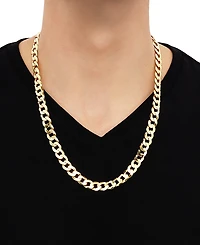 Curb Link 24" Chain Necklace in 18k Gold-Plated Sterling Silver