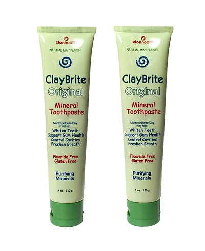 Zion Health Claybrite Toothpaste For Superior Gum Health Set of 2 Pack, 8oz