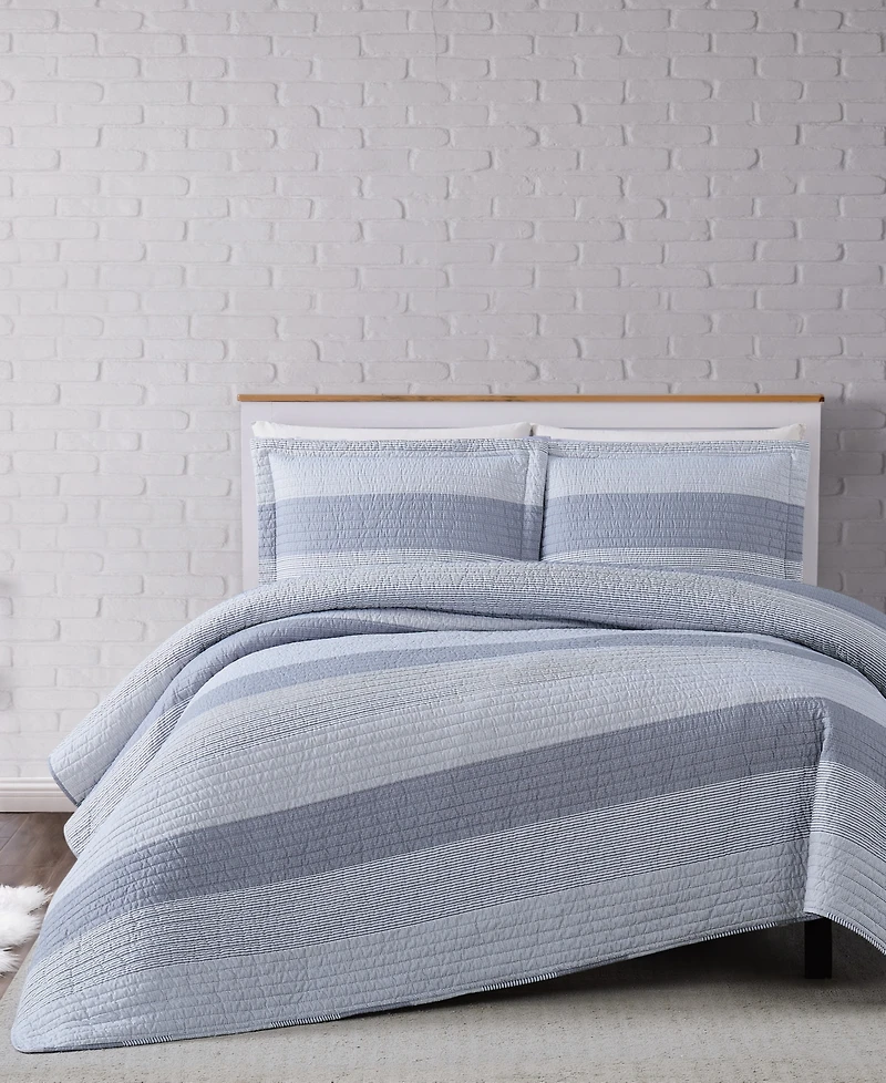 Truly Soft Multi Stripe 2-Pc. Quilt Set, Twin Xl