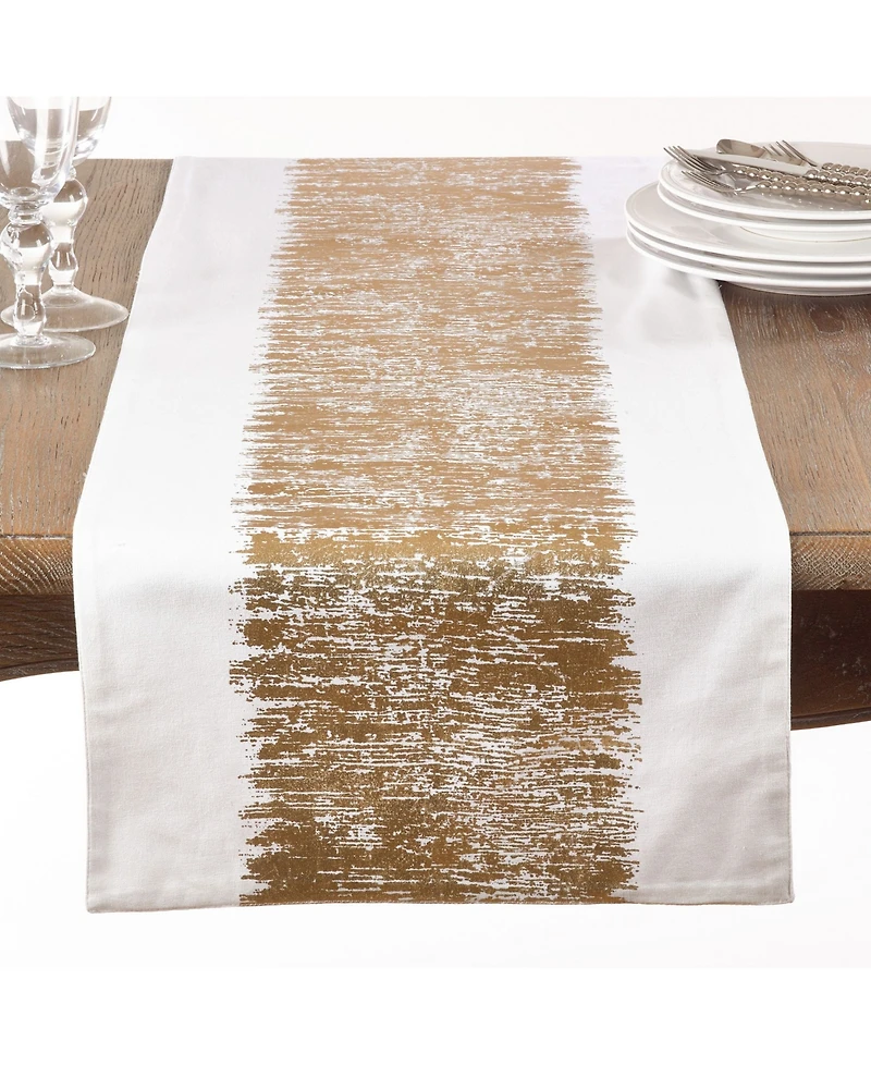 Saro Lifestyle Banded Design Runner 72-Inch
