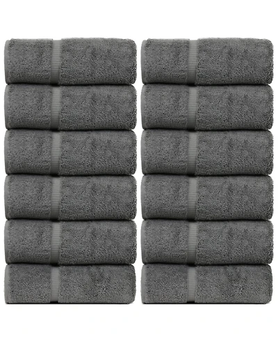 Bc Bare Cotton Luxury Hotel Spa Towel Turkish Wash Cloths, Set of 12