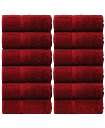 Bc Bare Cotton Luxury Hotel Spa Towel Turkish Wash Cloths, Set of 12