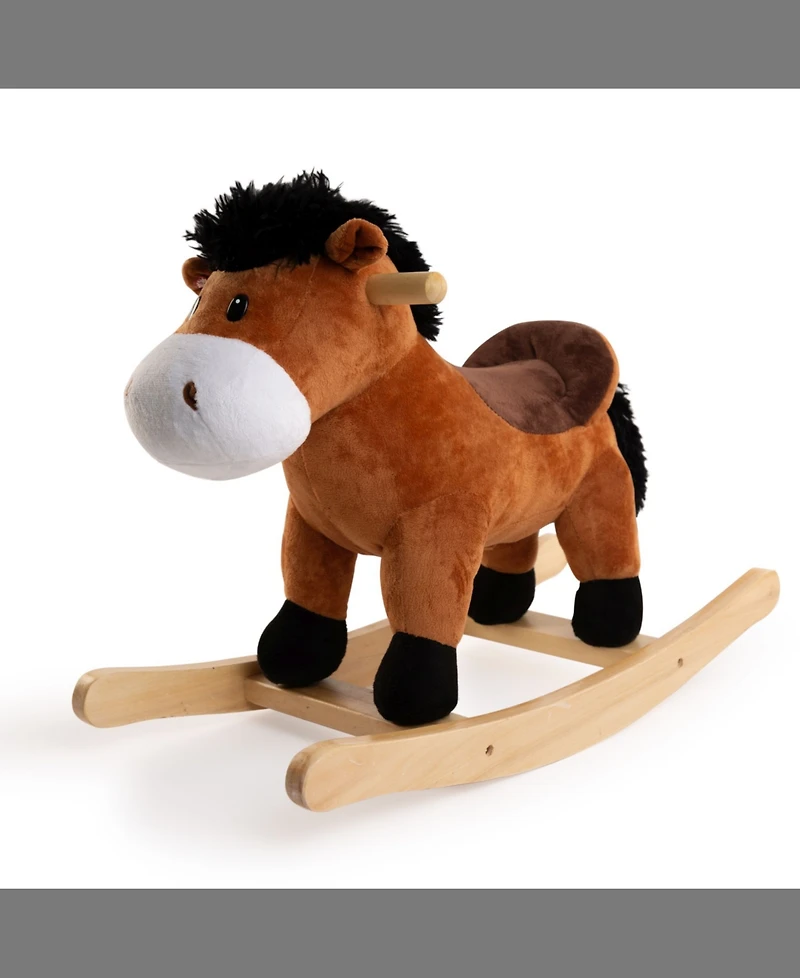 Ponyland Rocking Brown Horse with Sound Rocker