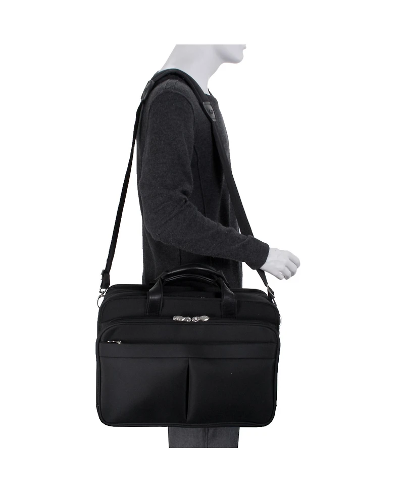 McKlein Walton, 17" Expandable Double Compartment Laptop Briefcase