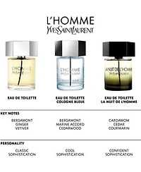 Yves Saint Laurent Lhomme Eau De Toilette Fragrance Collection