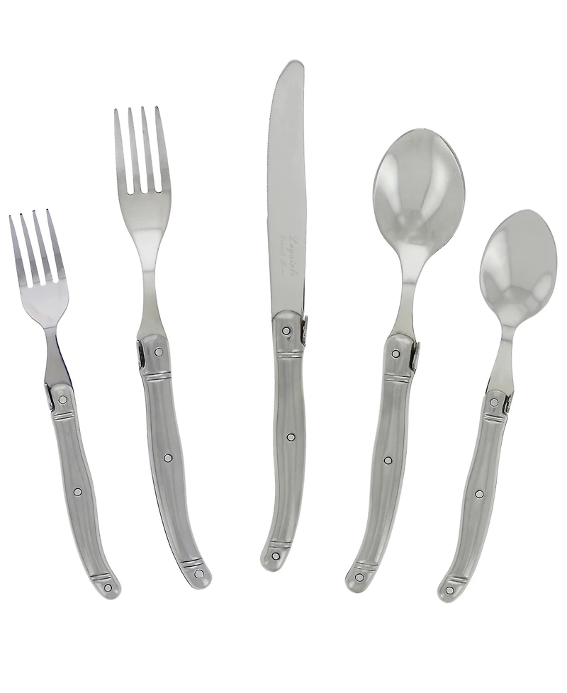 French Home Laguiole 20 Piece Stainless Steel Flatware Set, Service for 4