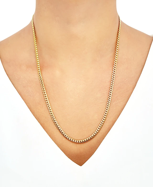Curb Chain 18k Gold Chain Macy's Macy's Cuban Link 22