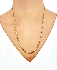 Cuban Link 22" Chain Necklace Sterling Silver or 18k Gold-Plated Over