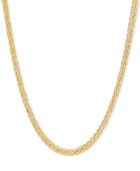 Wheat Link 24" Chain Necklace (2-1/2mm) 18k Gold-Plated Sterling Silver or