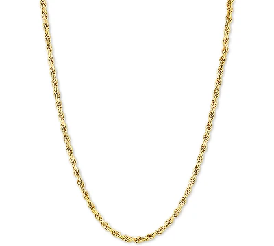 Rope 18" Chain Necklace in 18k Gold-Plated Sterling Silver