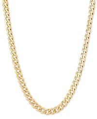 Flat Curb Link 24" Chain Necklace in 18k Gold-Plated Sterling Silver