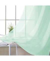 Dainty Home Malibu Linen Look Sheer Grommet Window Panel, 110" x 84"