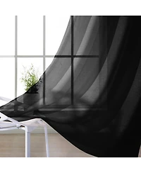 Dainty Home Malibu Linen Look Sheer Grommet Window Panel, 110" x 84"