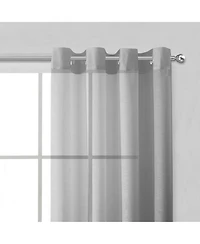 Dainty Home Malibu Linen Look Sheer Grommet Window Panel, 110" x 84"