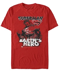 Fifth Sun Dc Men's Superman Earth's Hero Short Sleeve T-Shirt