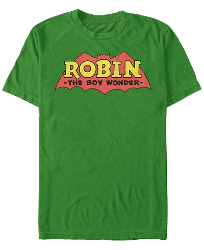 Fifth Sun Dc Men's Batman Robin The Boy Wonder Logo Short Sleeve T-Shirt