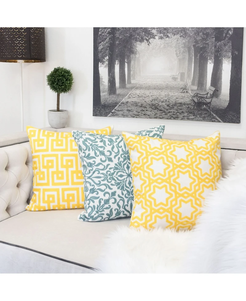 Homey Cozy Victoria Cotton Decorative Pillow, 20" x