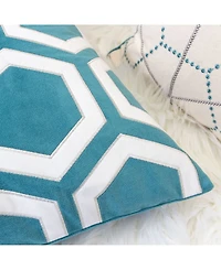 Homey Cozy Sadie Applique Velvet Decorative Pillow, 20" x 20"