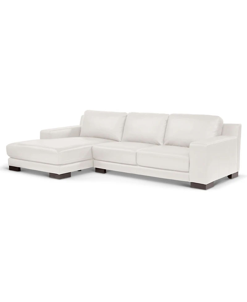 Closeout! Darrium 2-Pc. Leather Sofa with Chaise, Created for Macy's