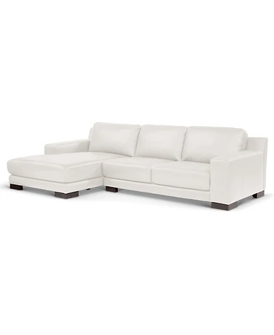 Closeout! Darrium 2-Pc. Leather Sofa with Chaise, Created for Macy's