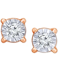 TruMiracle Diamond Stud Earrings (3/8 ct. t.w.) 14k White, Yellow, or Rose Gold