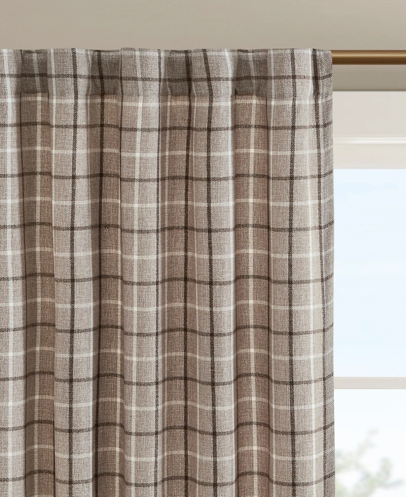 Anaheim Plaid Curtain 1 Panel for bedroom, Rob Pocket/Back Tab fit up to 1.25 inches rod Single Living Room