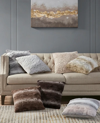 Madison Park Zuri Faux-Fur Decorative Pillow, 20" x