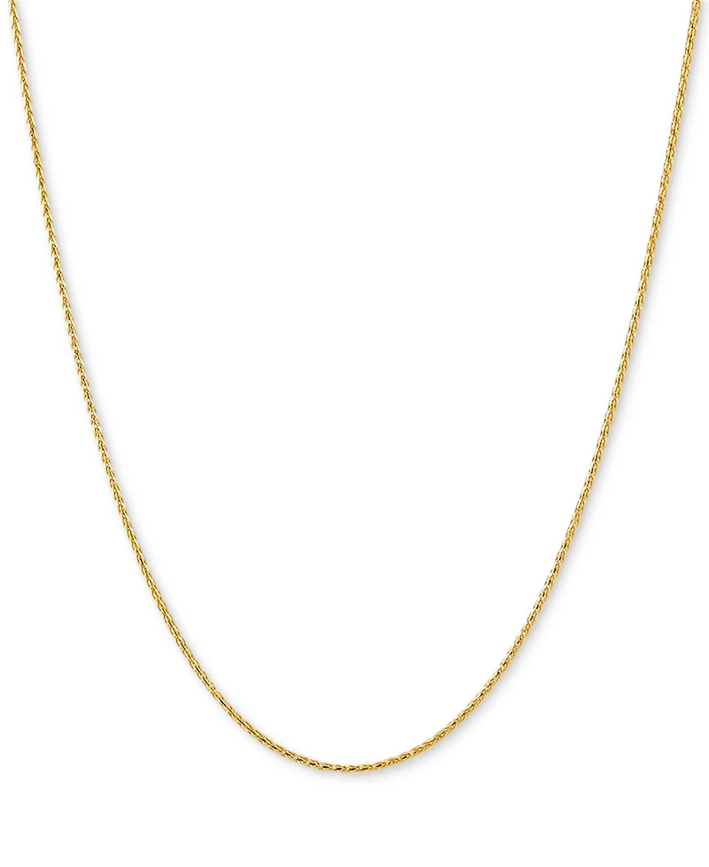 Italian Gold Wheat Link 18" Chain Necklace 14k