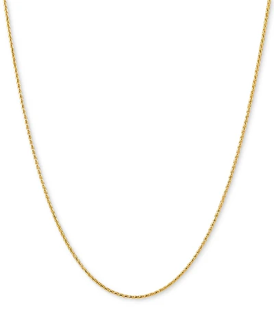 Italian Gold Wheat Link 18" Chain Necklace 14k