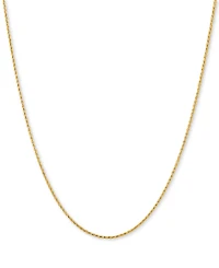 Italian Gold Wheat Link 18" Chain Necklace 14k
