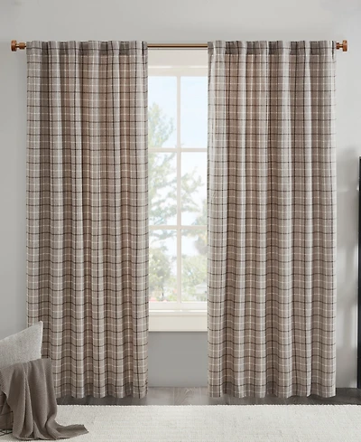 Anaheim Plaid Curtain 1 Panel for bedroom, Rob Pocket/Back Tab fit up to 1.25 inches rod Single Living Room