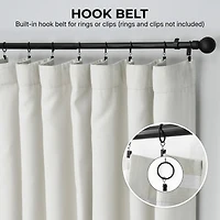 Half Price Drapes Extra Wide Textured Faux Linen Room Darkening Curtain