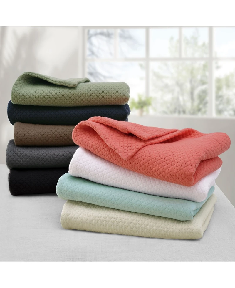 Superior 100% Cotton Diamond Solitaire All-Season 3-Piece Coverlet Set