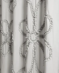 Lush Decor Ruffle Flower Shower Curtain, 72" x