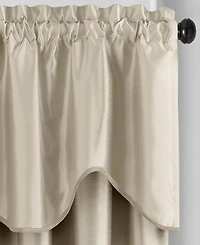 Colette Faux Silk Scalloped Window Valance, 50"x21"