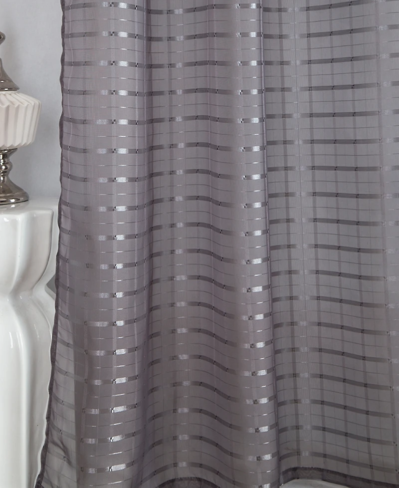 Rt Designers Collection Wanda Box Voile Light Filtering One Grommet Curtain Panel 54" x 90"