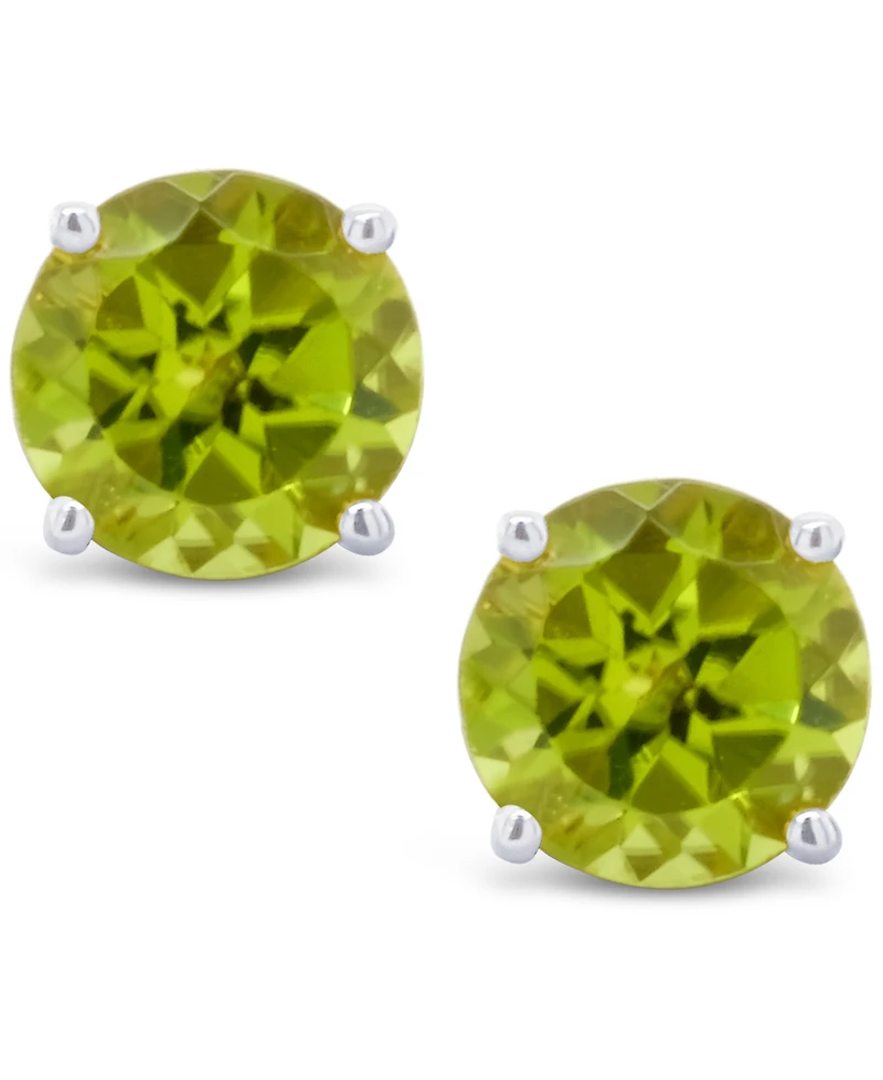 Peridot (1 ct. t.w.) Stud Earrings 14K White or Yellow Gold