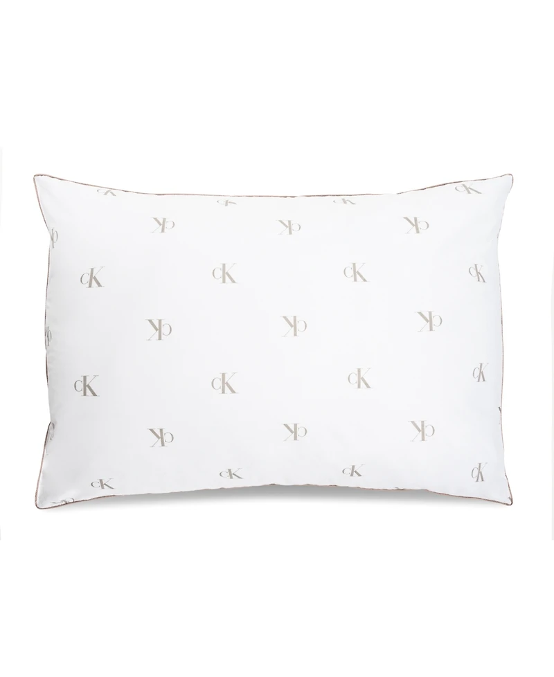 Calvin Klein Monogram Logo Density Collection Cotton Pillow