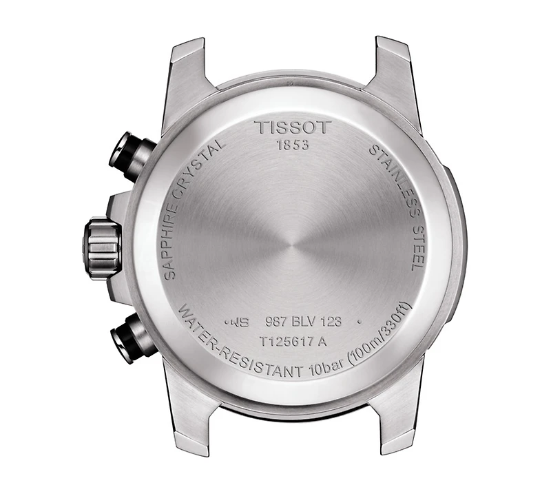 Tissot Men's Swiss T-Sport Supersport Chrono Brown Leather Strap Watch 46mm