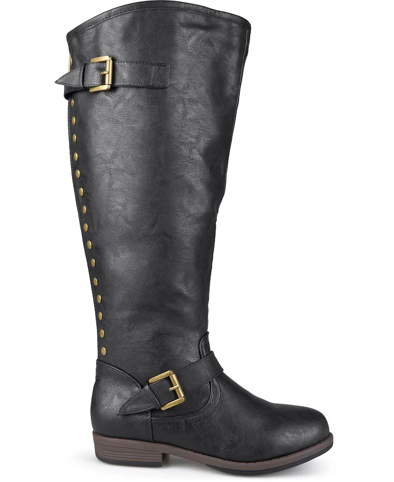 Journee Collection Women's Spokane Wide Calf Knee High Riding Boots