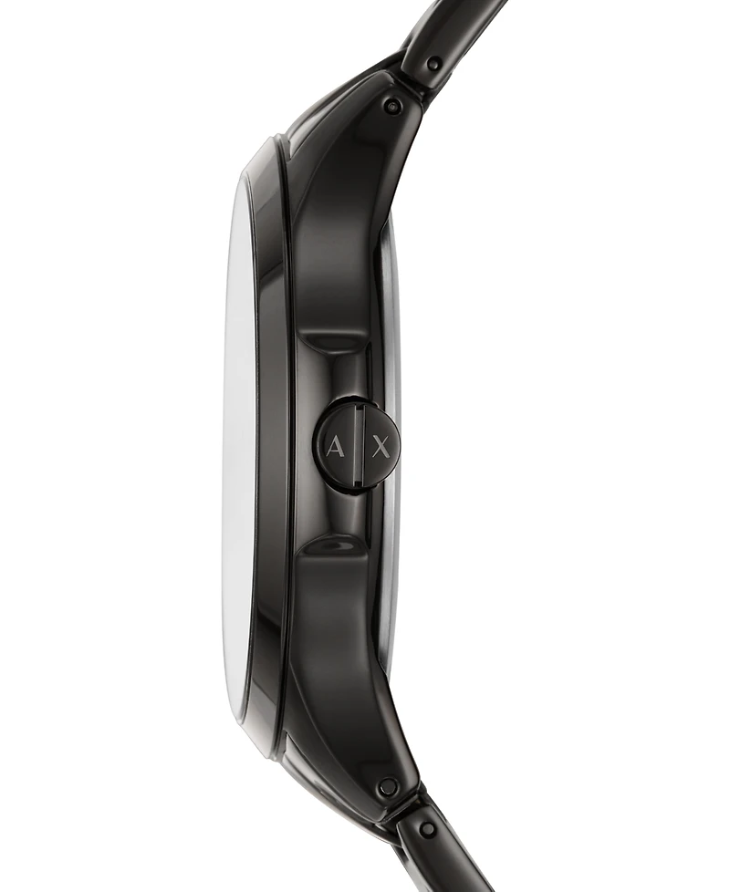 Men's Black Stainless Steel Bracelet Watch 46mm