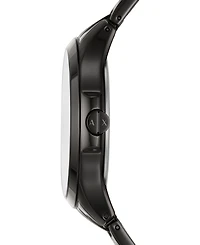 Men's Black Stainless Steel Bracelet Watch 46mm