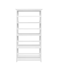 Yu Shan Mission Style 5-Shelf Bookcase