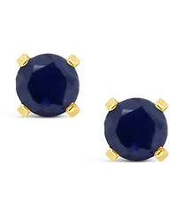 Emerald (1/2 ct. t.w.) Stud Earrings 14K Yellow Gold (Also Available Sapphire)