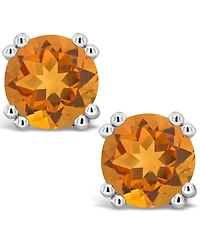 Citrine (2-1/2 ct. t.w.) Stud Earrings Sterling Silver (Also Available White Topaz)