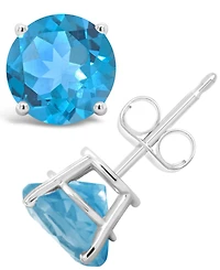 Blue Topaz (3-1/10 ct. t.w.) Stud Earrings Sterling Silver (Also Available Peridot and Amethyst)
